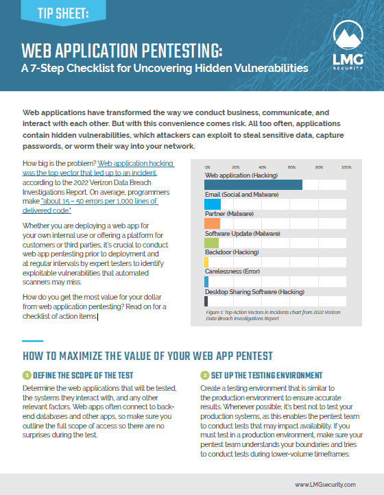 Web App Pentesting Checklist Lmg Security