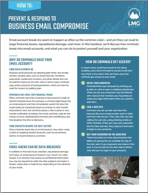 How to Prevent & Respond to Business Email Compromise | LMG Security