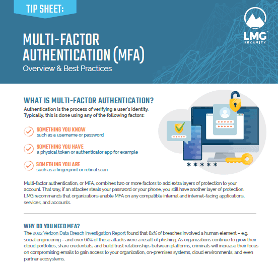 multi-factor authentication (MFA) best practices